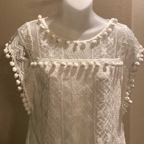 FLORYDAY White LACE SHIFT DRESS size Small NWT - Picture 5 of 10